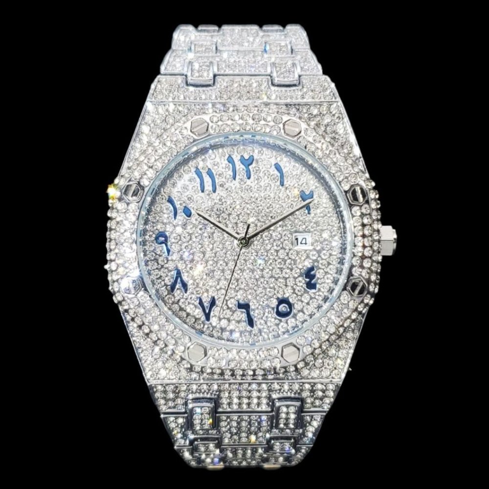 NEW | Special Bustdown Arabic Dial Iced Out VVS Watch